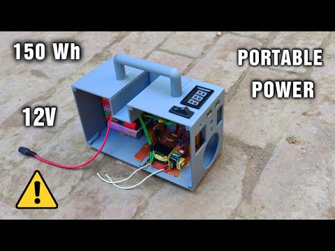 Make 12 Volt to 220V Portable Power Station from Old Laptop Battery | Part 1