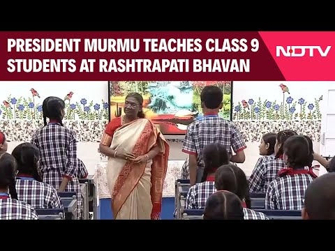 President Droupadi Murmu Interacts With School Students On Completing 2 Years Of Presidency