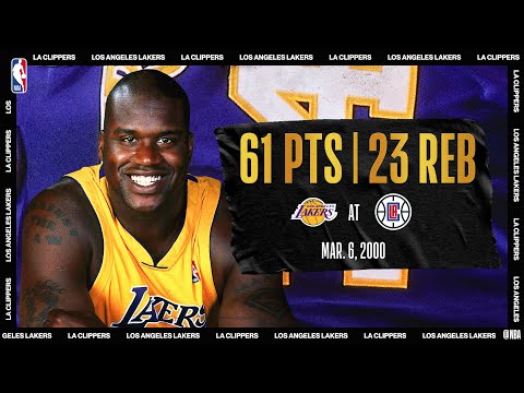 Lakers @ Clippers: Shaq scores career-high 61 on his 28th birthday (March 6, 2000) #NBATogetherLive