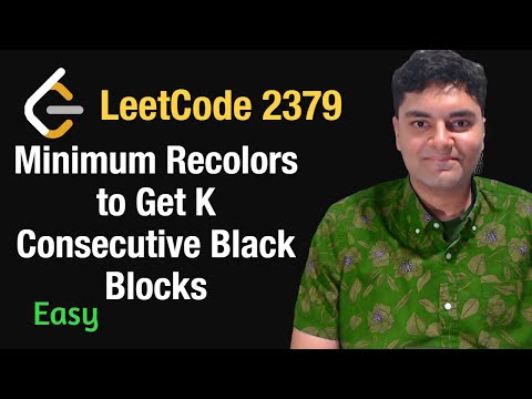 Minimum Recolors to Get K Consecutive Black Blocks - Leetcode 2379