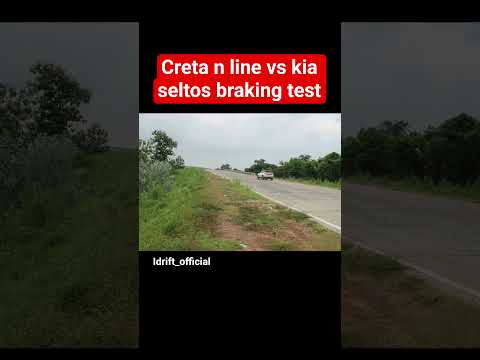 Kia seltos vs creta n line braking test - which is stronger ? #creta #kia#seltos
