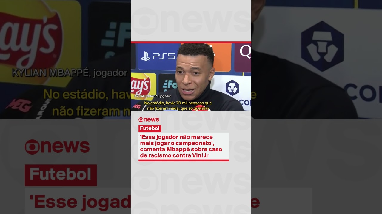 ‘Esse jogador não merece mais jogar o campeonato’, diz Mbappé sobre caso de racismo contra Vini Jr