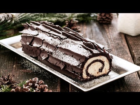 Chocolate Coconut Bûche de Noël (Yule Log)