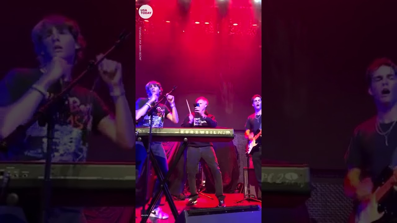 Will Ferrell crashes son’s first live concert with more cowbell | USA TODAY #Shorts