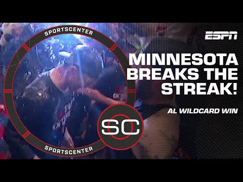 FIRST Minnesota Twins post-season series win SINCE 2002   Team celebrates BIG  | SportsCenter video clip