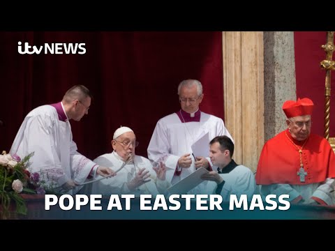 The Pope attends Easter Mass at the Vatican as he recovers from double-pneumonia | ITV News