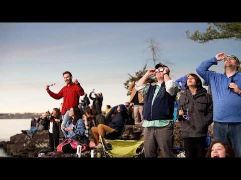 Total solar eclipse at Lake Champlain
