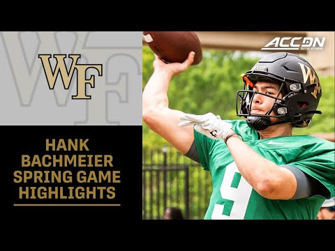 Wake Forest QB Hank Bachmeier Impresses In Spring Game