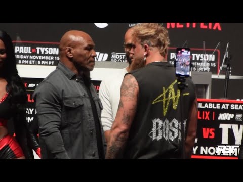 JAKE PAUL AND MIKE TYSON FACE OFF AFTER TENSE PRESS CONFERENCE