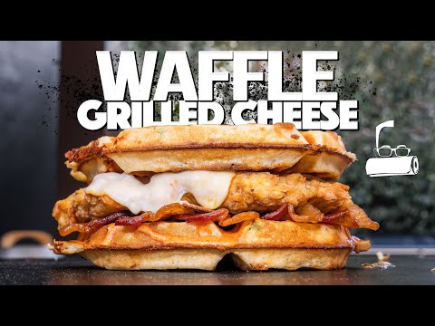 INSANELY EPIC WAFFLE GRILLED CHEESE (OR IS IT A FRIED CHICKEN SANDWICH?) | SAM THE COOKING GUY