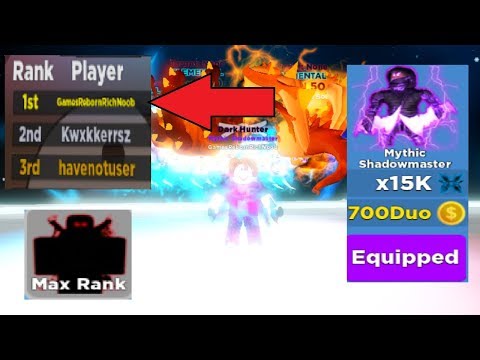 I Got Number One On Top Leaderboard On A Rich Noob Account! - Ninja Legends (ROBLOX)