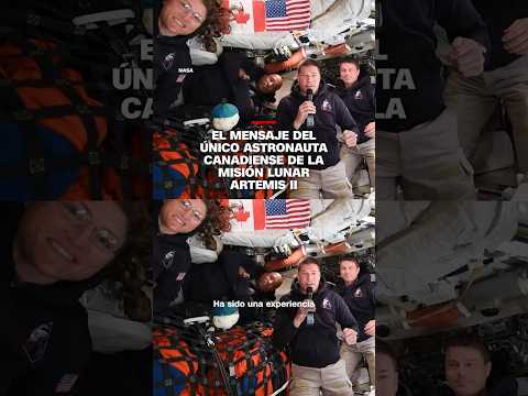El mensaje del único astronauta canadiense de la misión lunar Artemis II