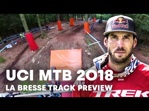 Gee Atherton Takes You Down The MTB Downhill Track At La Bresse. | UCI MTB 2018 - UCXqlds5f7B2OOs9vQuevl4A