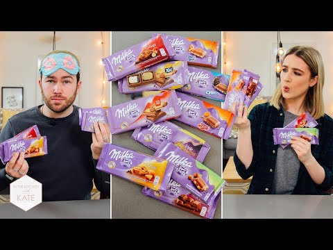 Milka Blind-fold Challenge - In The Kitchen With Kate - UC_b26zavaEoT1ZPkdeuHEQg