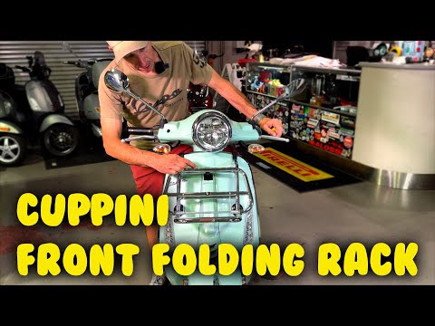 Cuppini Front Folding Rack for Vespa Primavera and Sprint