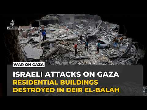 Israeli strikes devastate residential neighbourhood in central Gaza