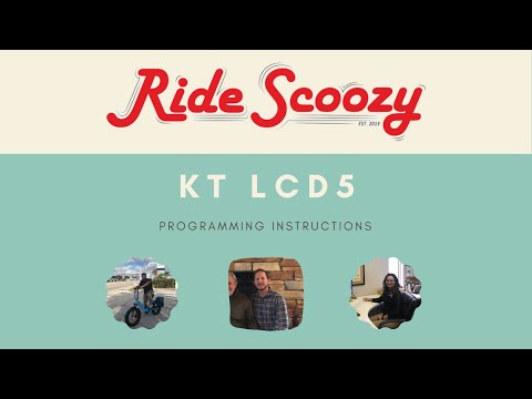 KT LCD5 Programming for E-Joe Swan and Other Electric Bikes in 4K