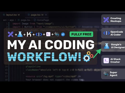 MY UPGRADED AI Coding Workflow + Free APIs: How I DO AI Coding! (Stitch, Better T3, SuperNinja)