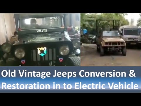 Conversion of 1955 Vintage Jeey Willy | Conversion of Scrap Geepsy into Electric for forest Safari