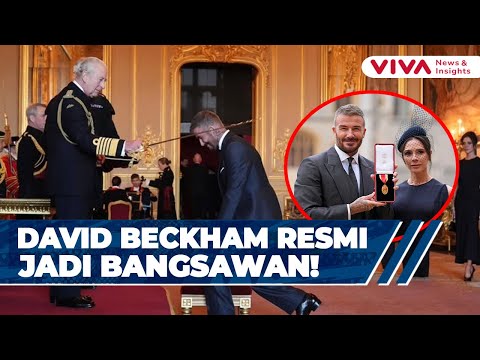 Beckham Terima Gelar Kebangsawanan, Kenakan Jas Rancangan Victoria di Istana