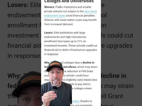 The College Investor | Big Beautiful Bill Winners and Losers: Colleges And Universities