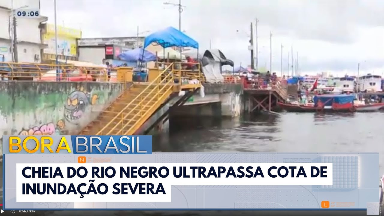 Cheia do Rio Negro ultrapassa cota de inundação severa