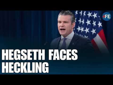 Hegseth Leads Military Panel Discussing Future Of Warfare, Gets Heckled By Protester