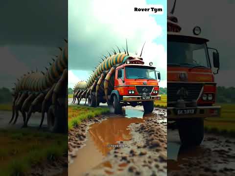 “Giant Centipede Truck Found in Jungle | Creepy AI Horror Creature”
