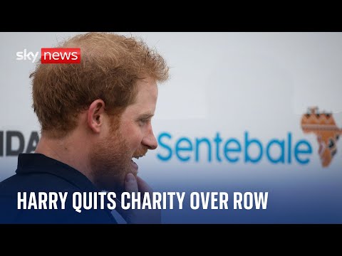 Prince Harry 'in shock' as he quits Sentebale charity