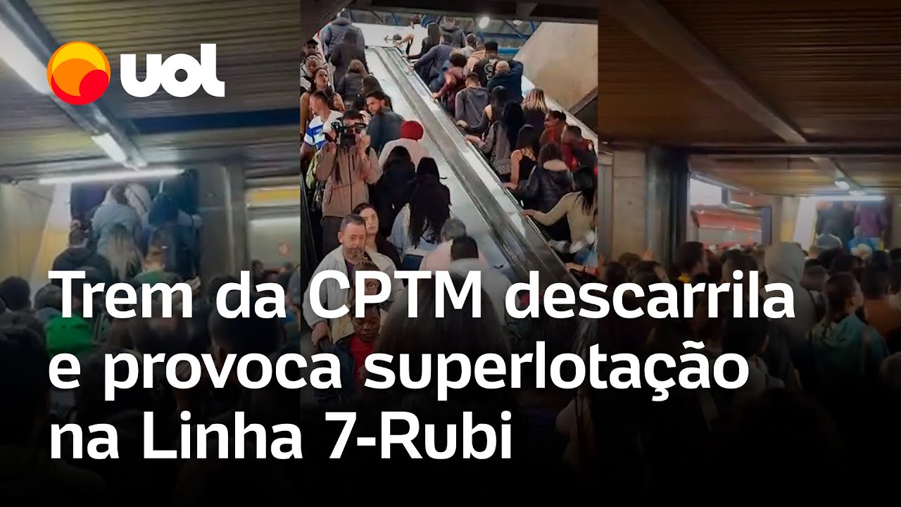 Trem da CPTM descarrila e provoca caos e superlotação nas Linhas 7 Rubi e 10 Turquesa vídeo