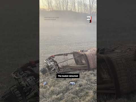 Hot air balloon crashes into power line #cnn #hotairballoon