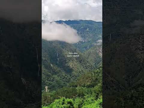 View after heavy rainfall 🤍 #pahad #gopeshwar #rainfall