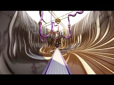 The Chocolate Waterfall in Wonka's Imagination Room