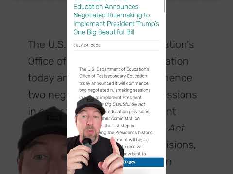 The College Investor | New Rulemaking Coming For OBBB Student Loan Changes