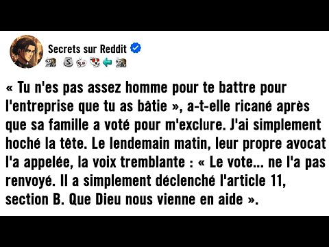 ILS ONT ÉVINCÉ LE FONDATEUR, ALORS IL A ACTIVÉ LA CLAUSE SECRÈTE QUI LES A BRISÉS