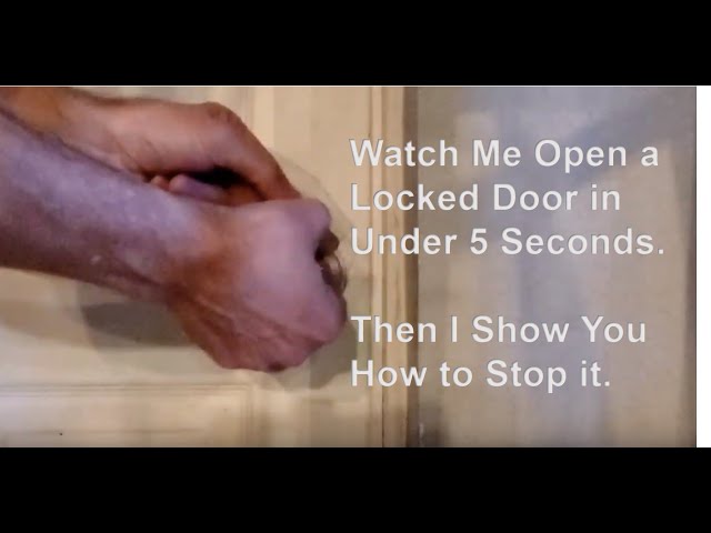 How to Break Open a Door Lock Without a Key
