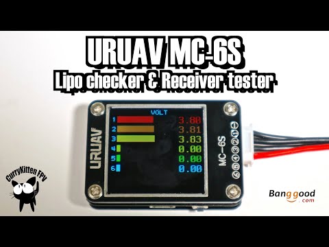 URUAV MC-6S Lipo checker and receiver tester.  Supplied by Banggood - UCcrr5rcI6WVv7uxAkGej9_g