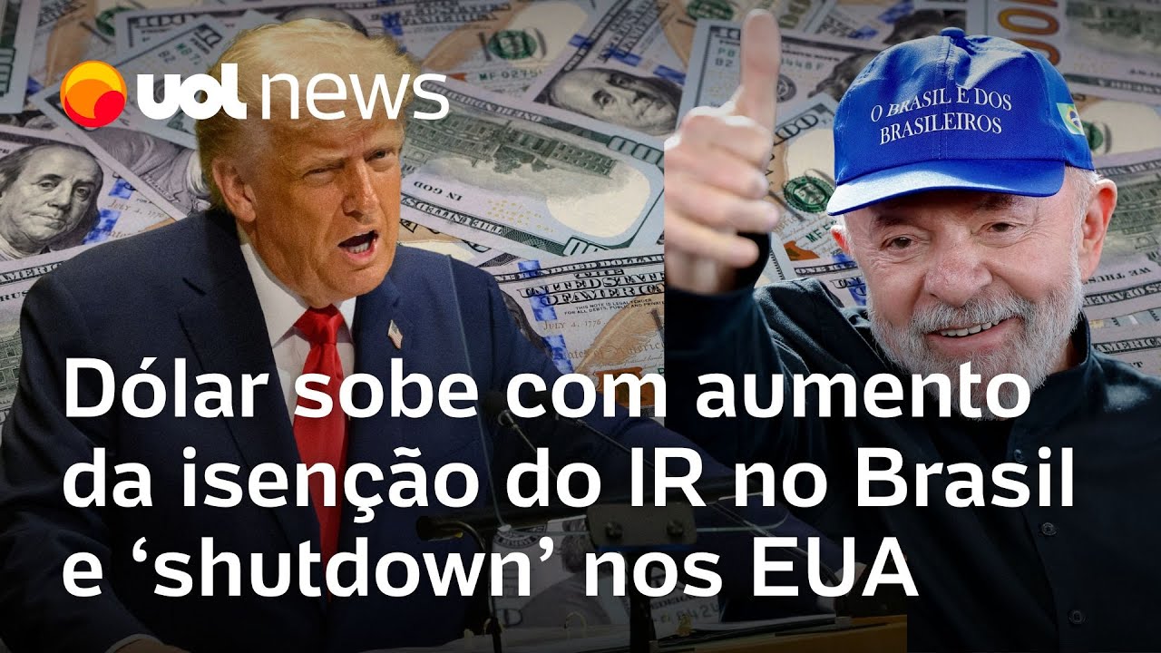 Dólar sobe com shutdown nos EUA e isenção do Imposto de Renda no Brasil Bolsa fecha em queda