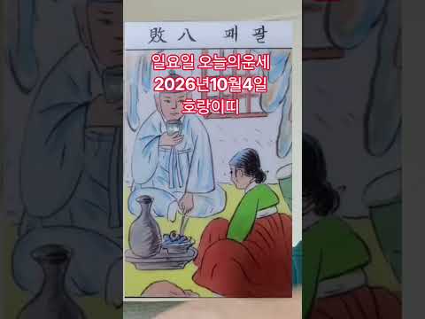<strong>호랑이띠</strong> 오늘의운세 2026년10월4일 운세 #운세 #오늘의운세