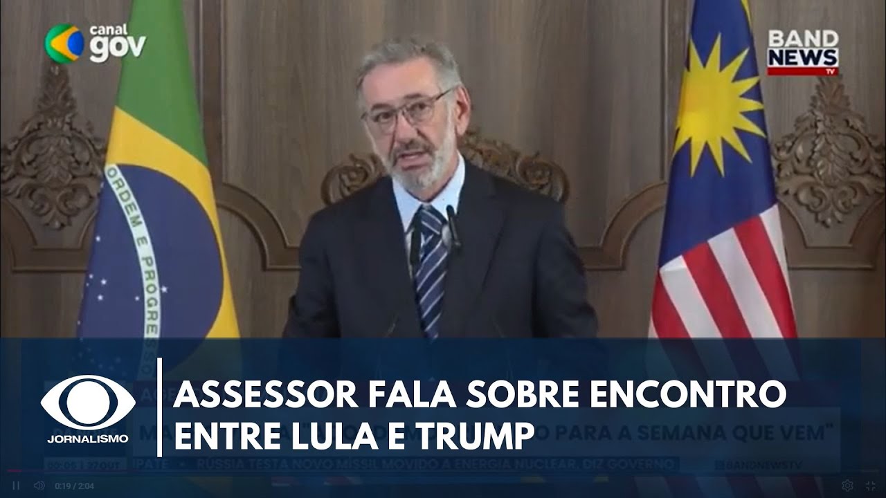 Assessor internacional do Planalto fala sobre encontro entre Lula e Trump