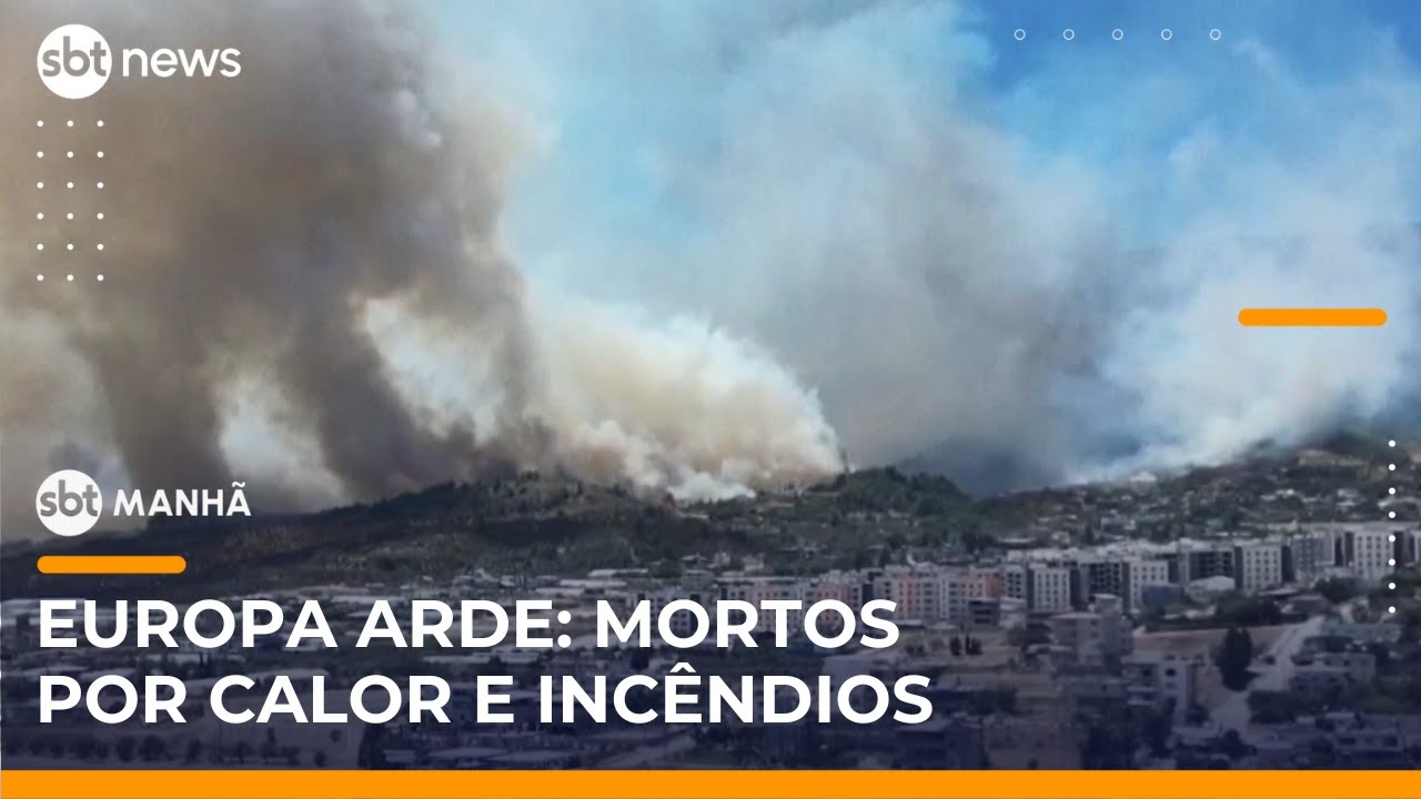 Calor extremo deixa oito mortos na Europa e provoca incêndios florestais | #SBTManhã