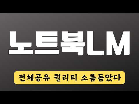 노트북LM 숨겨진 꿀기능 발견했다, 개인 챗봇 만들기 | Google NotebookLM 천제공유기능