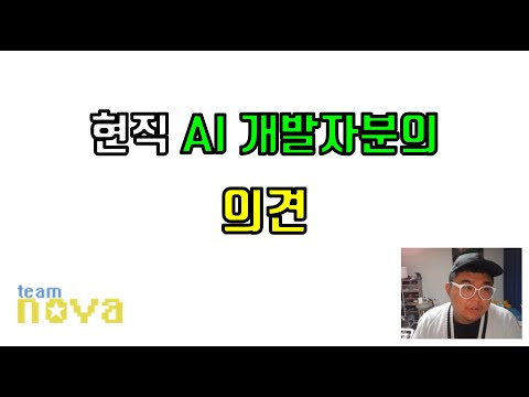 현직 AI 개발자 분의 의견