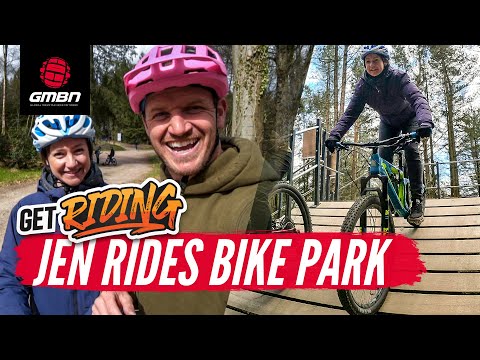 Blake Takes Jen For Her First Real MTB Ride At A Bike Park | Coaching Beginner MTB Skills