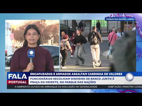 Encapuzados e armados assaltam carrinha de valores