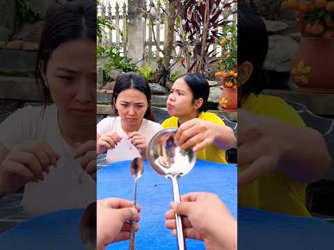 Thử thách lấy thì siêu to với siêu nhỏ sẽ ra sao? 🙀🤪🥄🥰