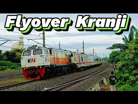MEREKAM KERETA API DI KOLONG FLYOVER KRANJI..#huntingkeretaapi