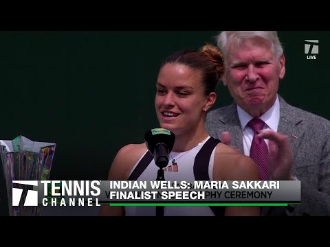 Maria Sakkari Classy & Humble as Always | Indian Wells Finalist Speech