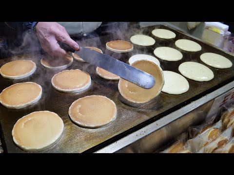 팬케이크만 25년 동안 만들어온 달인의 일본식 팬케익 만들기 Amazing skill! Japanese pancake making master - Korean street food