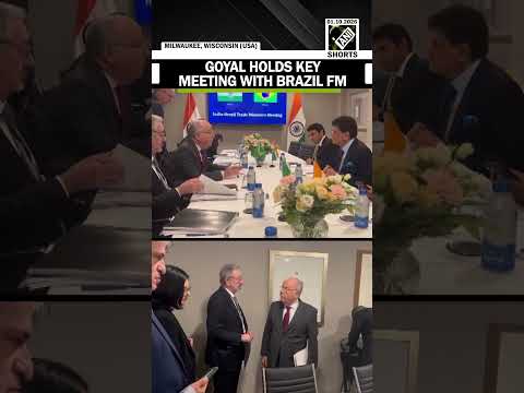 Union Minister Piyush Goyal meets Brazil's Mauro Vieira on <strong>G20</strong> sidelines in Milwaukee